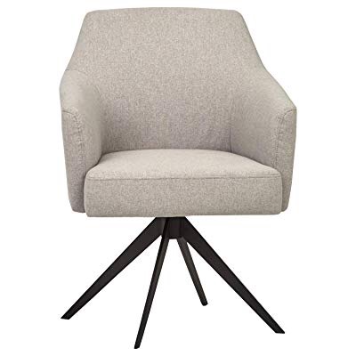 Amazon.com: Rivet Mid-Century Swope Curved Arm Swivel Office Chair, 26"W, Felt Grey: 椅子