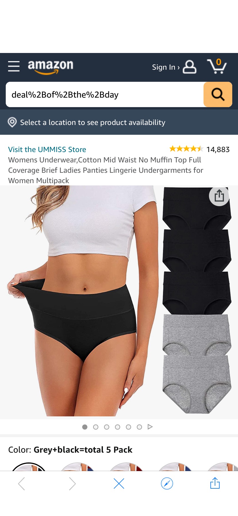 UMMISS Women Panties 5 Pack内裤