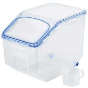 $19.99 乐扣大米保鲜盒 Amazon.com: LocknLock Easy Essentials Food Lids (Flip-Top) / Pantry Storage, BPA Free, Top-50.7 Cup-for Rice, Clear : Everything Else