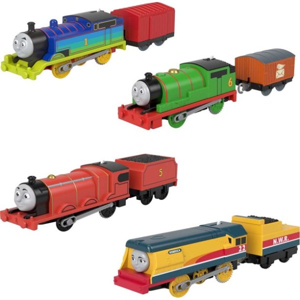 费雪出品 Thomas 电动小火车玩具 四辆小套装