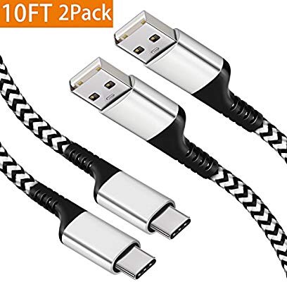 Amazon.com: Google Pixel 2 Charging Cable,[10FT 2Pack]Extra Long USB Type C Cable,Durable Braided USB C to USB 加强数据线