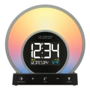 La Crosse Technology Soluna-S Light Black Tabletop LCD Wake-up Sunrise Alarm Clock