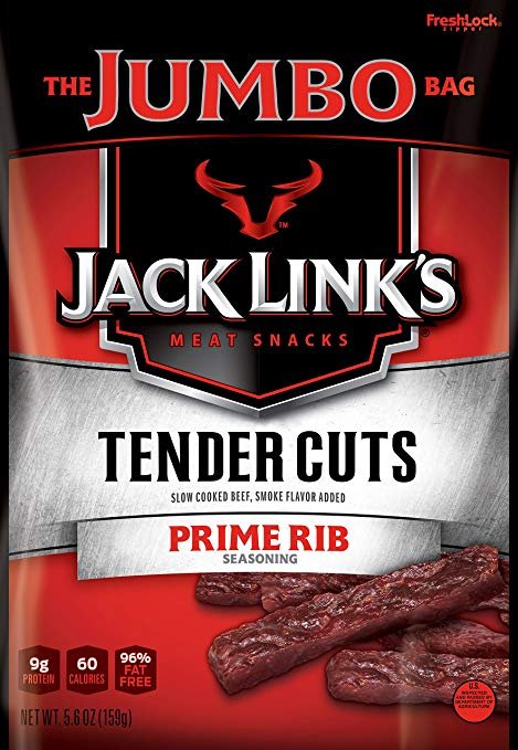 Jack Link's Tender Cuts Meat Snacks, Prime Rib, 5.6 Ounce
