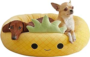 Amazon.com : Squishmallows 24-Inch Maui Pineapple Pet Bed - Medium Ultrasoft Official Squishmallows Plush Pet Bed : Pet Supplies