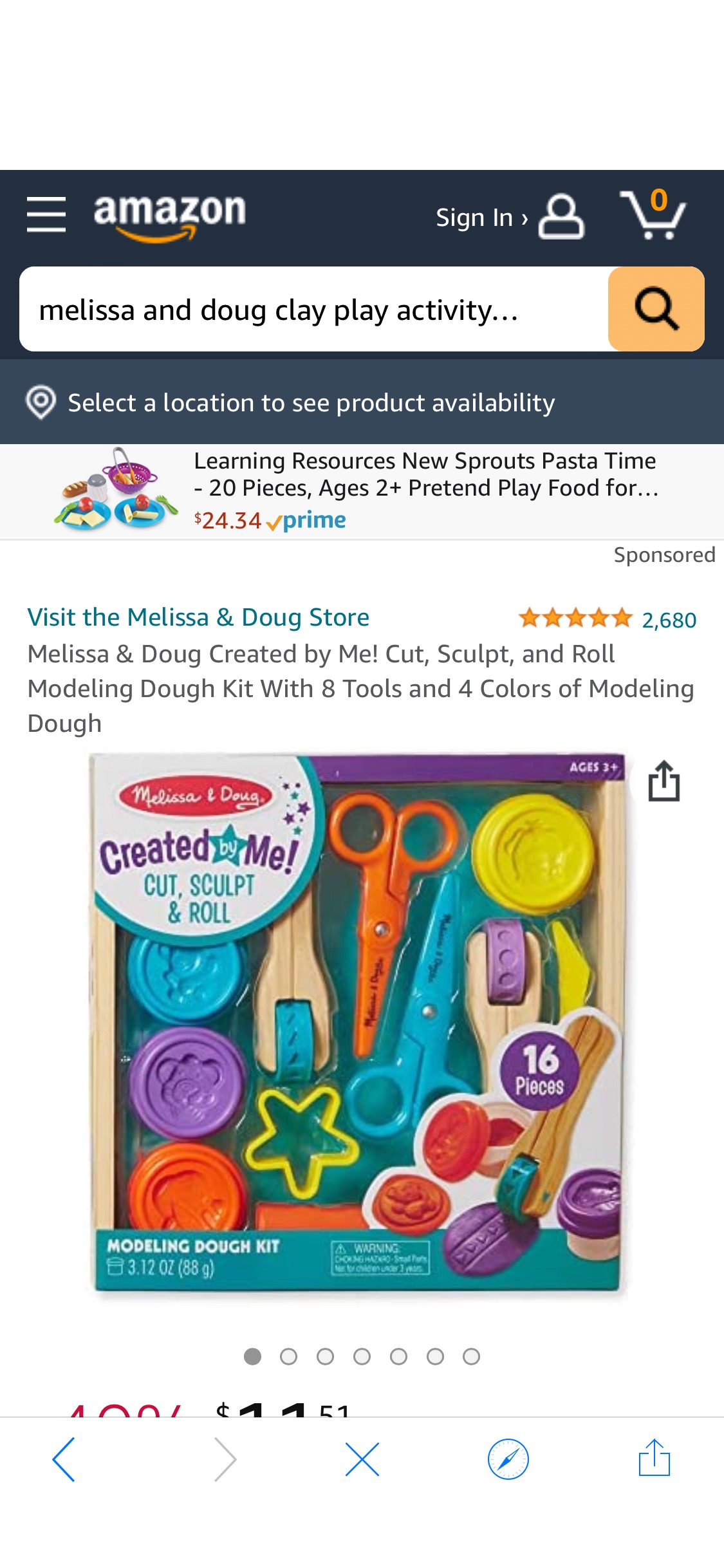 Amazon.com: Melissa & Doug Created by Me! Cut, Sculpt, and Roll Modeling Dough Kit With 8 Tools and 4 Colors of Modeling Dough : Melissa & Doug: Toys & Games
