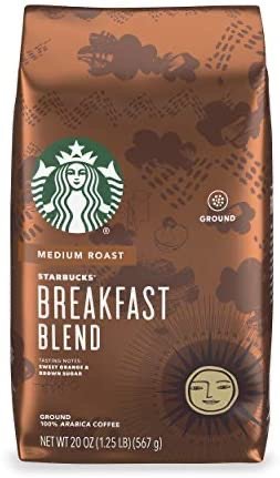Starbucks Breakfast Blend 中度研磨咖啡粉 20oz