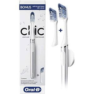 Oral-B Clic 牙刷 附2个替换刷头 磁性牙刷架