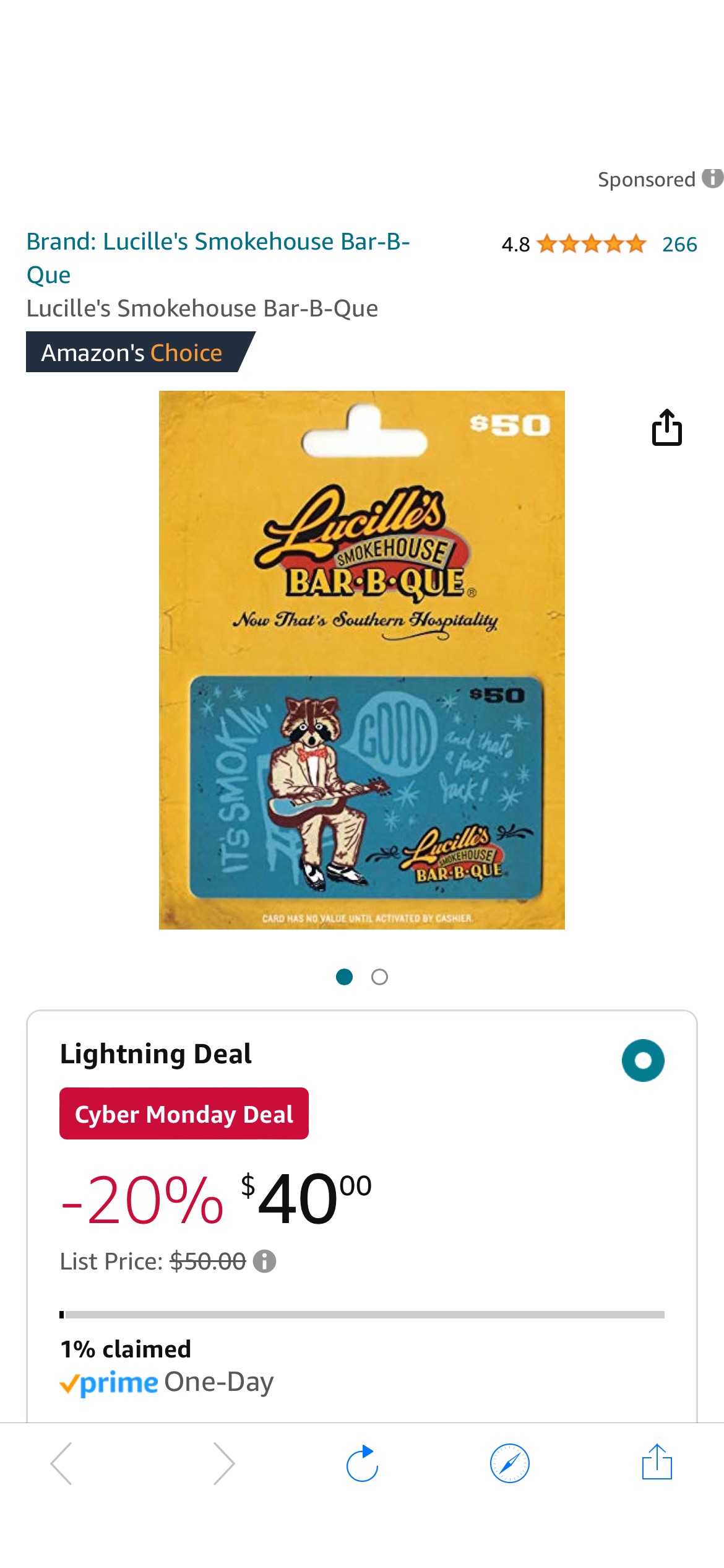 Amazon.com: Lucille's Smokehouse Bar-B-Que : Gift Cards八折