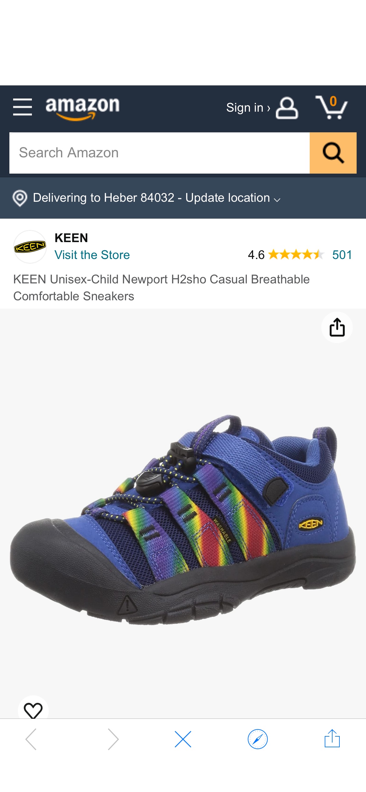 Amazon.com | KEEN Newport H2SHO Casual Breathable Comfortable Sneakers, Multi/Bright Cobalt, 10 US Unisex Little Kid | Sneakers