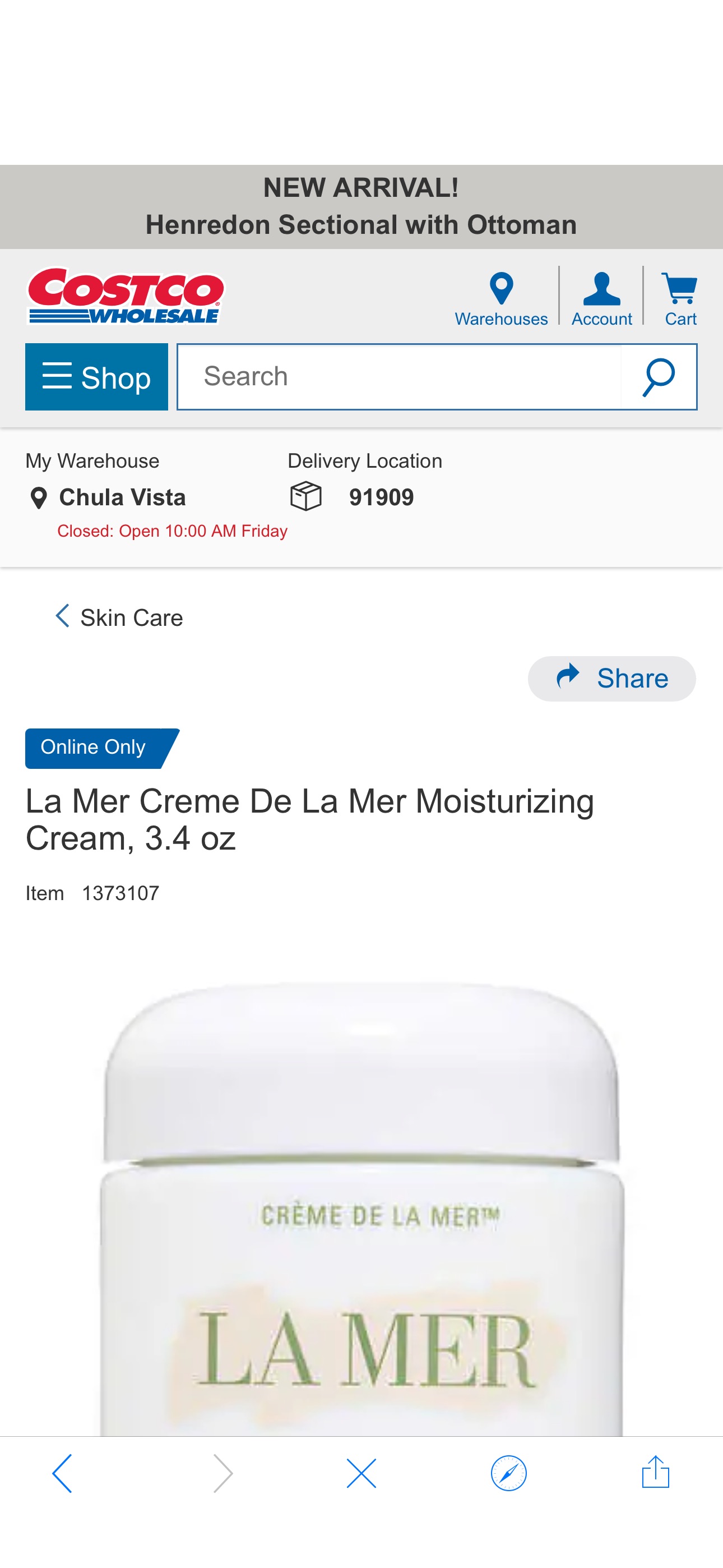 La Mer Creme De La Mer Moisturizing Cream, 3.4 oz  | Costco