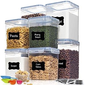 HOOJO Airtight Food Storage Containers with Lids, 8 Piece