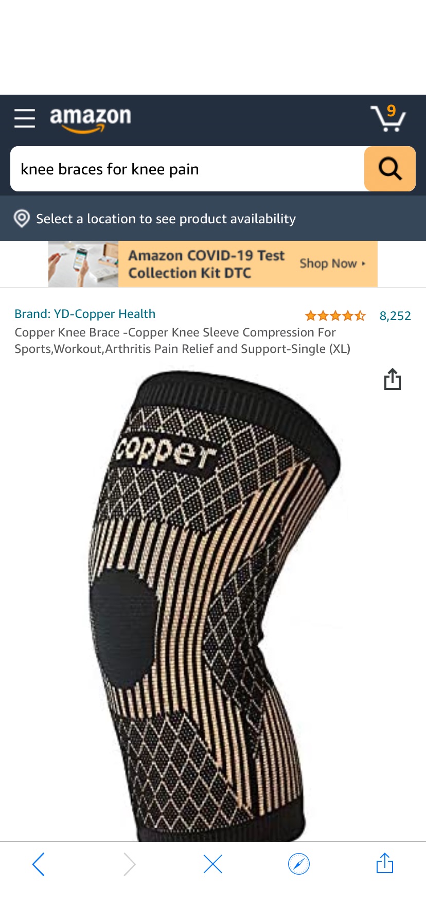 Amazon.com: Copper Knee护膝 Brace -Copper Knee Sleeve Compression For Sports,Workout,Arthritis Pain Relief and Support-Single (XL): Industrial & Scientific