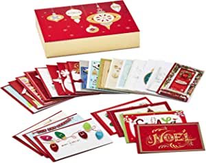 Hallmark Boxed Handmade Christmas Cards Assortment (Set of 24 Sevres