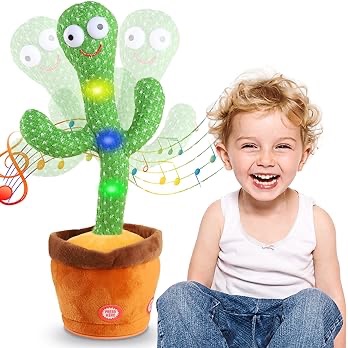 Baby Toys Dancing Talking Cactus Toy for Girls Boys 6-12 Months Toddler Singing Mimicking Recording Educational Plush Toy Repeats What You Say with 120 English Songs Colored Light Up Gifts of Fun Kids