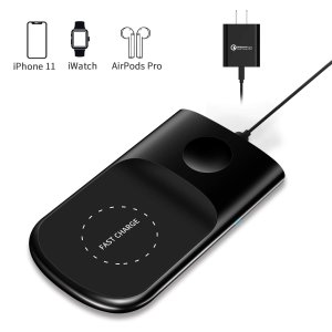 Wireless Charger for iPhone, 2 in 1 Wireless Charging Pad for Apple Watch