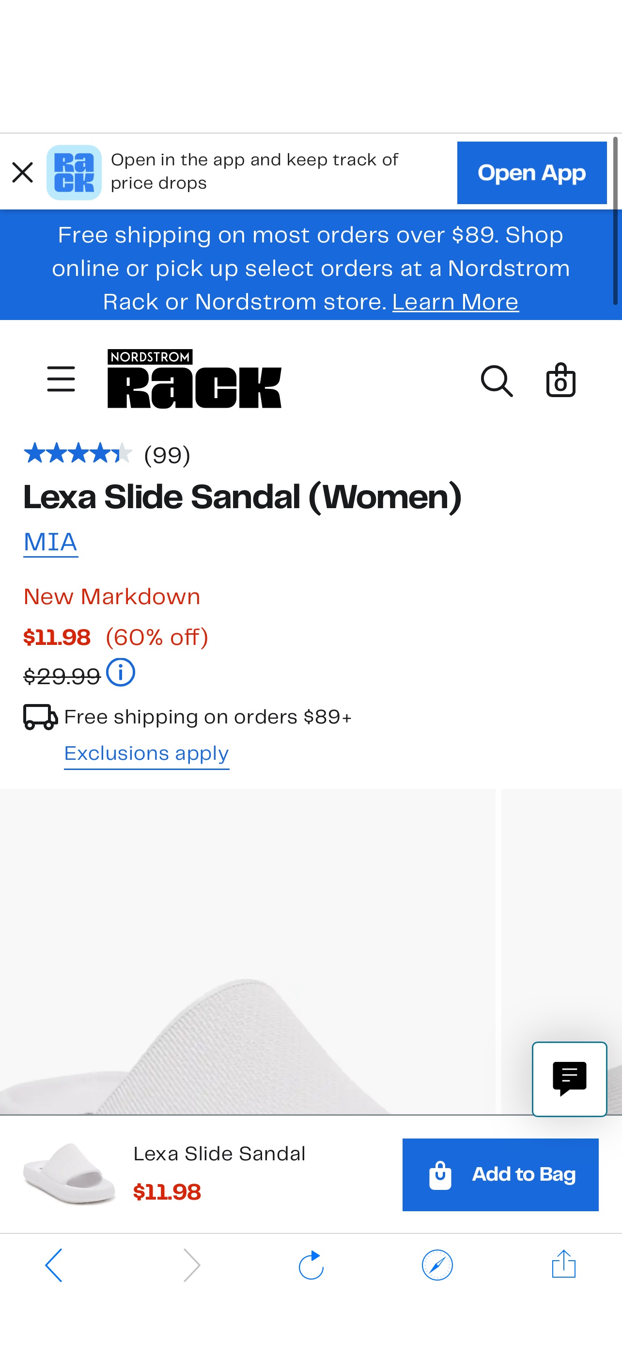拖鞋MIA Lexa Slide Sandal (Women) | Nordstromrack