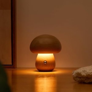 Lalavon Small Wood Mushroom Lamp 4.13" H