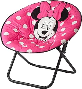 Amazon.com: Idea Nuova Minnie Mouse Foldable Saucer Chair : Home &amp; Kitchen