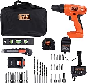 Amazon.com: BLACK+DECKER 20V MAX Drill &amp; Home Tool Kit, 34 Piece (BDCD120VA) , Orange : Tools &amp; Home Improvement