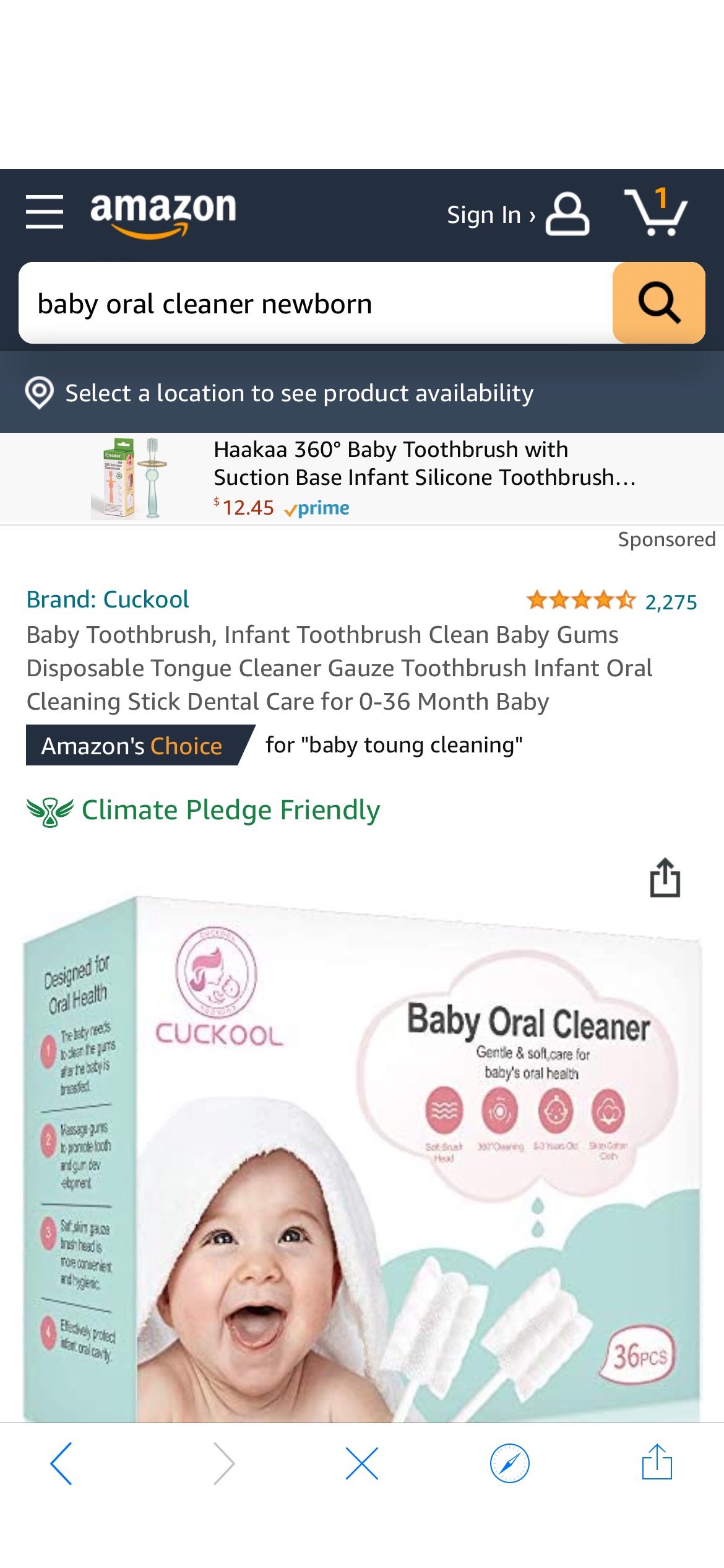 Amazon.com: Baby Toothbrush, Infant Toothbrush Clean Baby Gums Disposable Tongue Cleaner Gauze Toothbrush Infant Oral Cleaning Stick Dental Care for 0-36 婴儿口腔纱布清洁器FDA approved