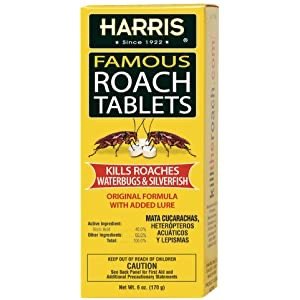 Harris Roach Tablets, Boric Acid Roach Killer with Lure, Alternative to Bait Traps