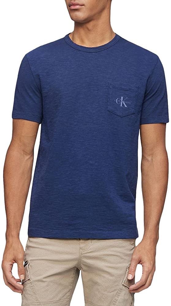 Calvin Klein Men's Short Sleeve Casual Pocket Logo Monogram T-Shirt