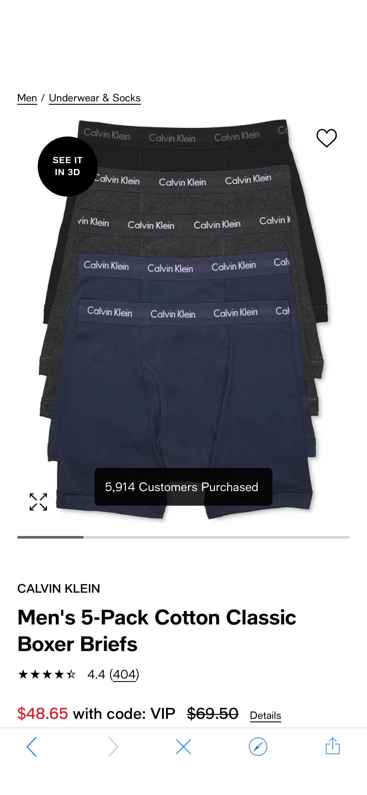 Calvin Klein Men's 5-Pack Cotton Classic Boxer Briefs & Reviews - Underwear & Socks - Men - Macy's