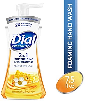 Dial Complete 2合1曼努卡蜂蜜洗手液 2 in 1 Moisturizing & Antibacterial Foaming Hand Wash, Manuka Honey, 7.5 Ounce: Health & Personal Care