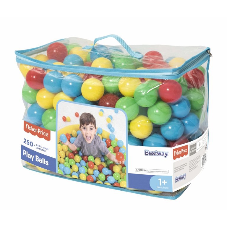 Fisher-Price 250 Play Balls - 2.5" Multi-Colored - Walmart.com费雪250个四色玩球