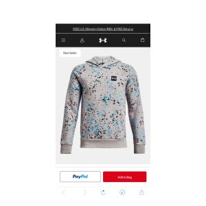 $22.97 Boys UA Rival Fleece Printed Hoodie | Under Armour