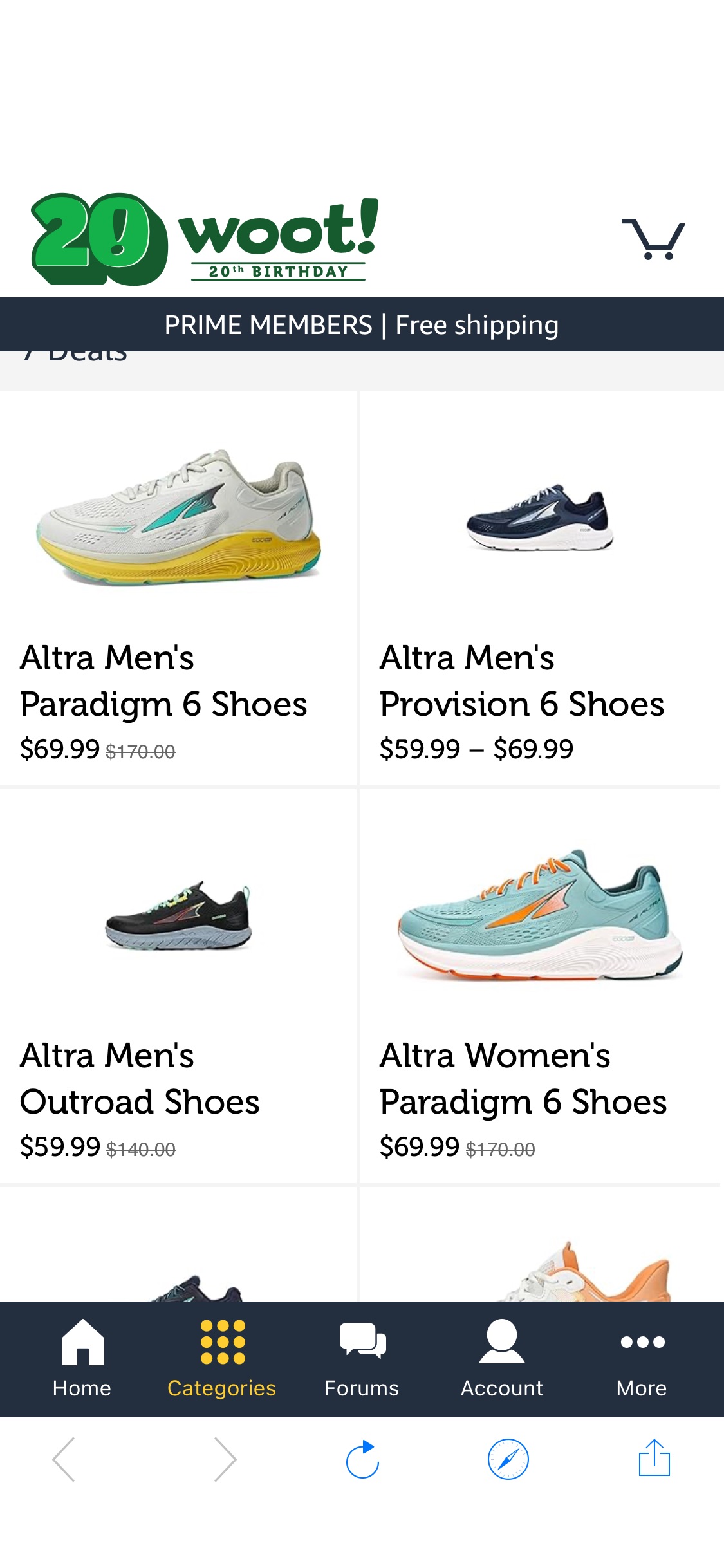 Woot has Altra Running Shoes for sale. Shipping is free with Prime.