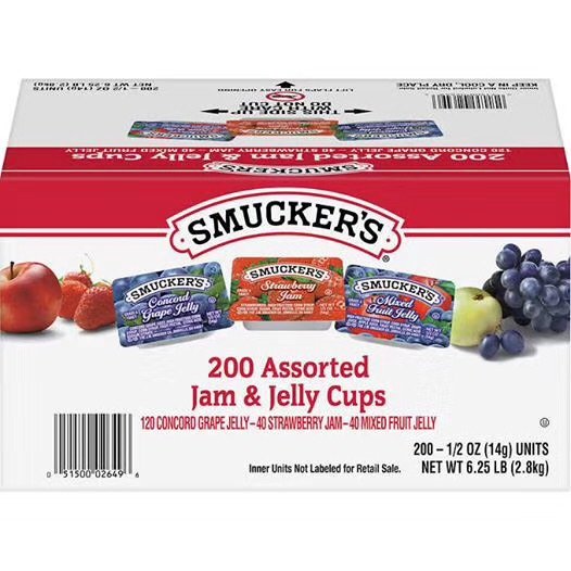 Smucker's 什锦口味水果果酱 0.5oz 200个