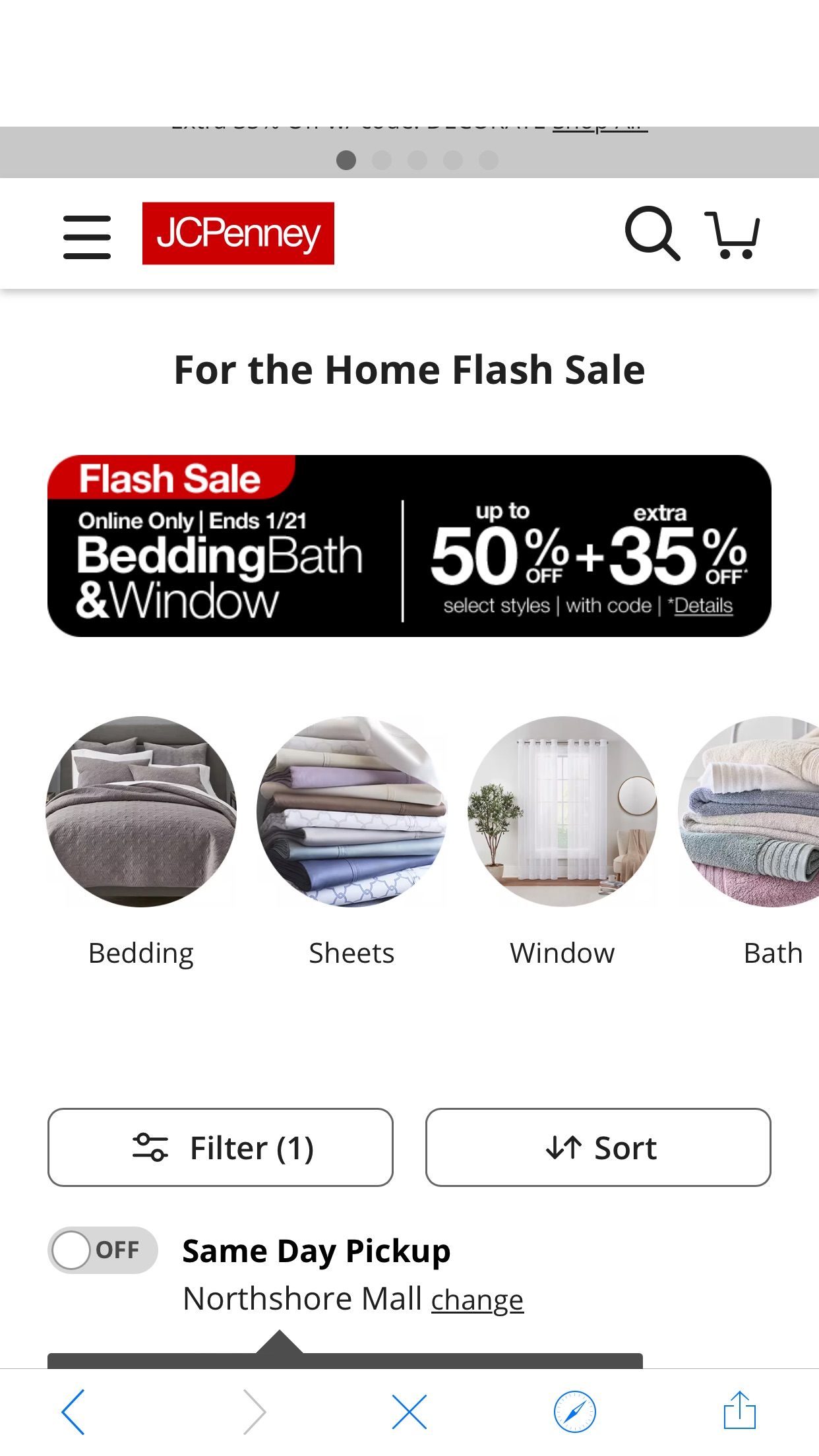 FLASH SALE! BeddingBath&Window Up to 50% Off + Extra 35% Off, Code: DECORATE