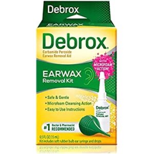 $6.85 Amazon.com: Debrox Earwax Removal Kit, Includes Drops and Ear Syringe Bulb, 洗耳朵