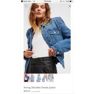 $99.95 Free People丹宁牛仔衣