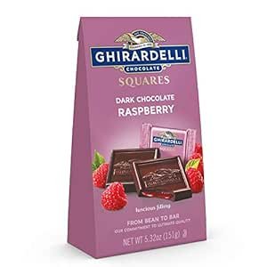 Dark Chocolate Raspberry Squares, 5.32 Oz Bag (Pack of 6)