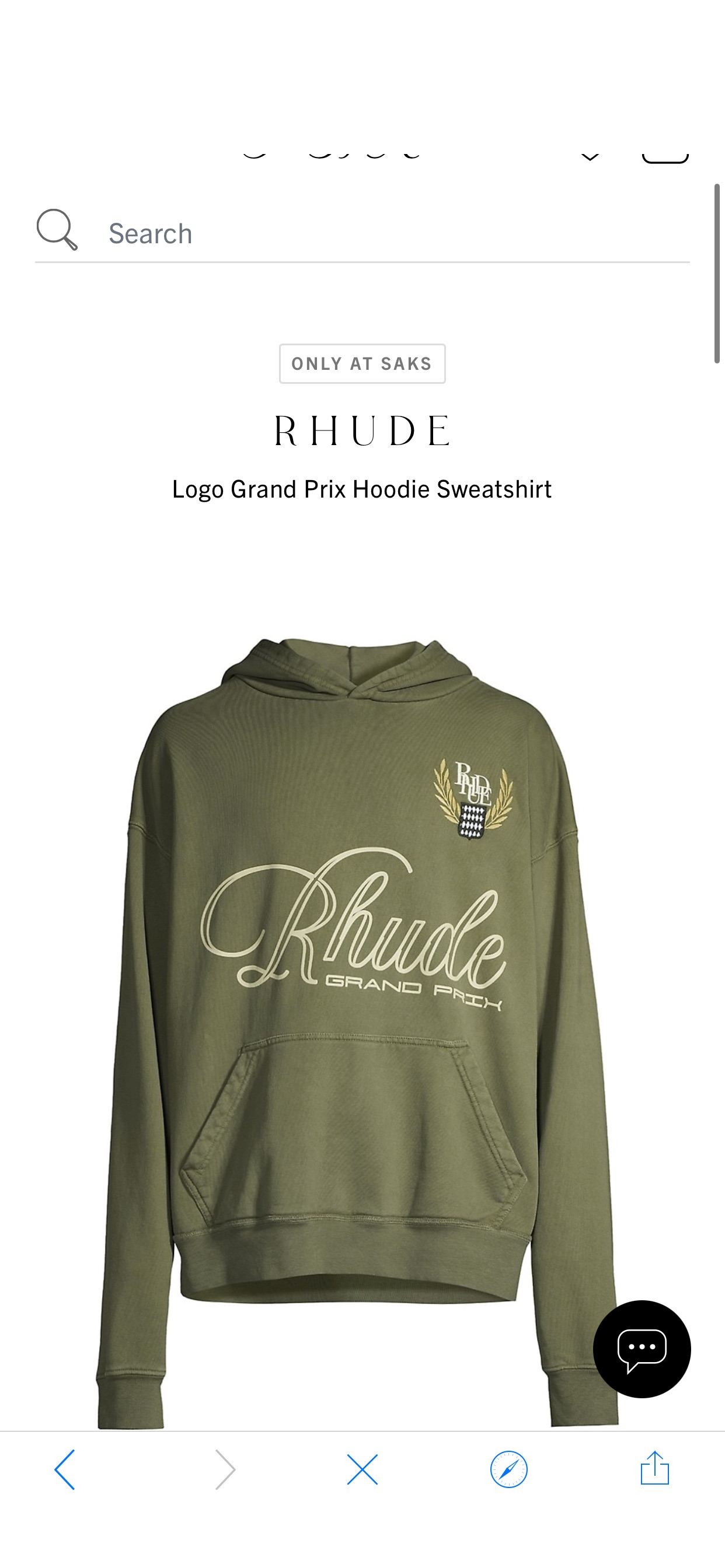 Shop R H U D E Logo Grand Prix Hoodie Sweatshirt | Saks Fifth Avenue