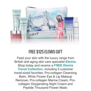 $125 Lookfantastic ELEMIS 满125送125礼包