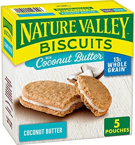 Amazon.com: Nature Valley Biscuit Sandwiches, Coconut Butter, Snacks, 1.35 oz, 5 ct