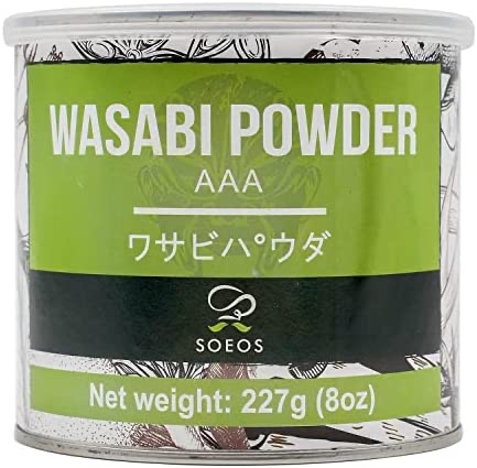Amazon.com : Soeos Premium Wasabi Powder 8oz (227g), with Real Wasabi, Grade AAA Powder, for Sushi, Sushi Powdered, Root Fresh Bulk., green : Grocery & Gourmet Food