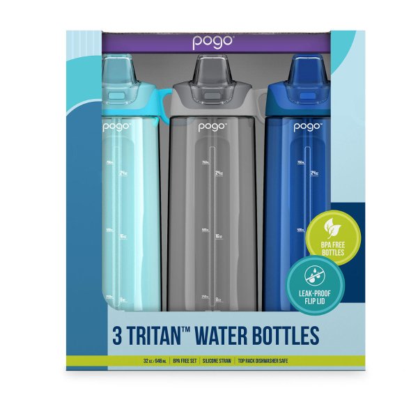 Pogo Tritan 吸管水壶 不含BPA  32 oz   3个装