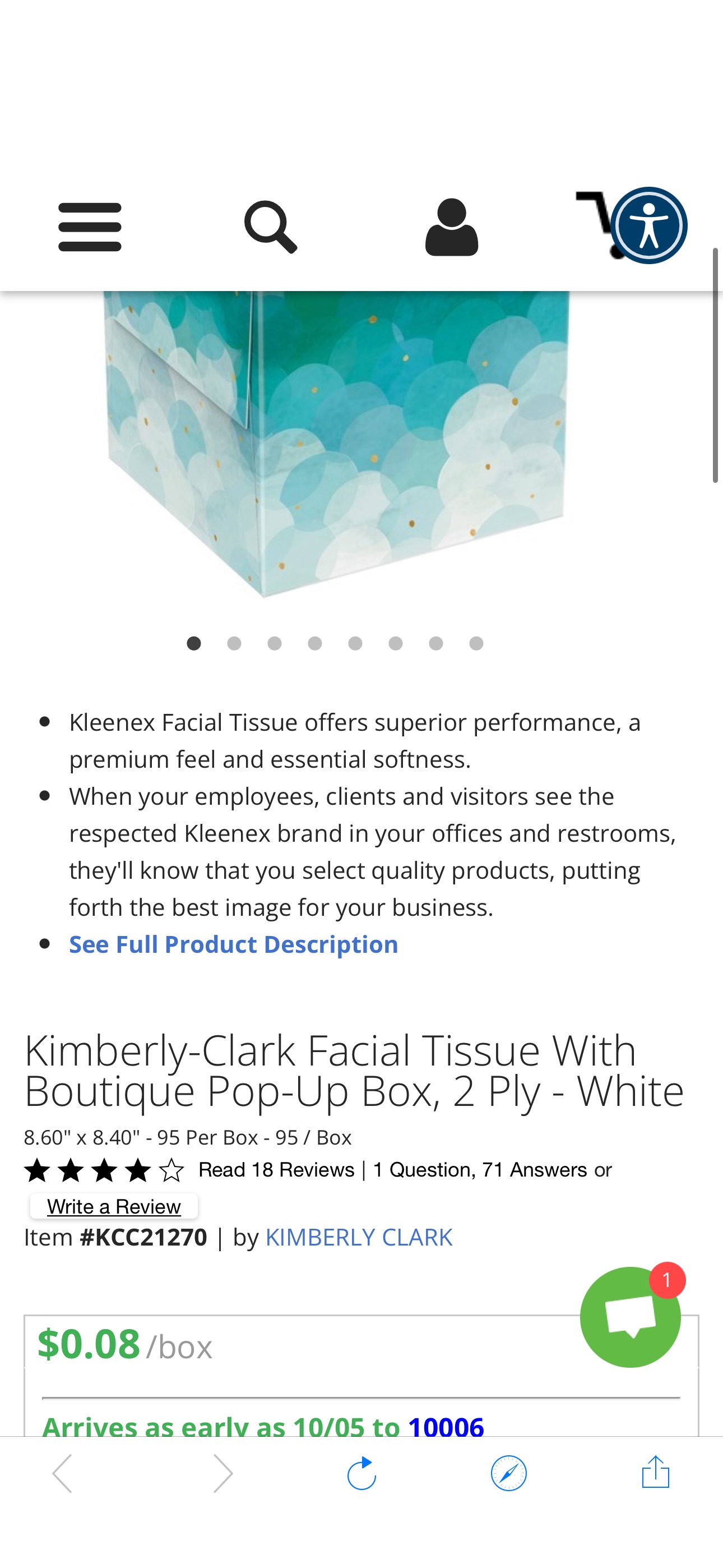 Kimberly-Clark Facial Tissue With Boutique Pop-Up Box - KCC21270 - Shoplet.com