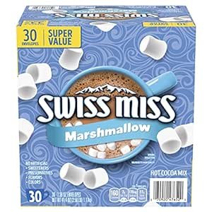 Swiss Miss Chocolate Hot Cocoa Mix With Marshmallows, 30 Count Hot Cocoa Packets (8 Pack)