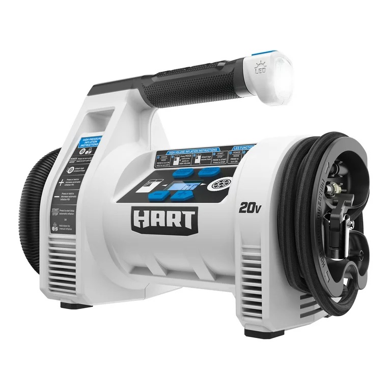 HART 20-Volt Dual Function Inflator with 2-Pack 2Ah Battery and Charger Starter Kit Bundle - Walmart.com