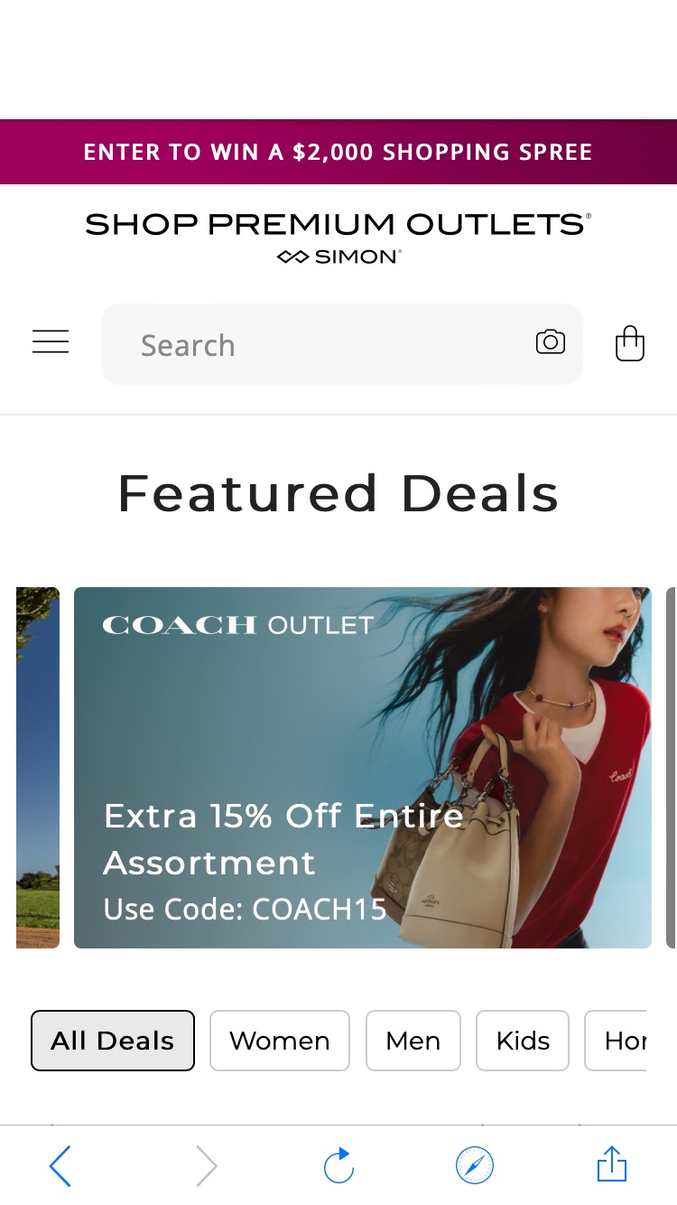 Coach Outlet | Shop Premium Outlets 额外85折