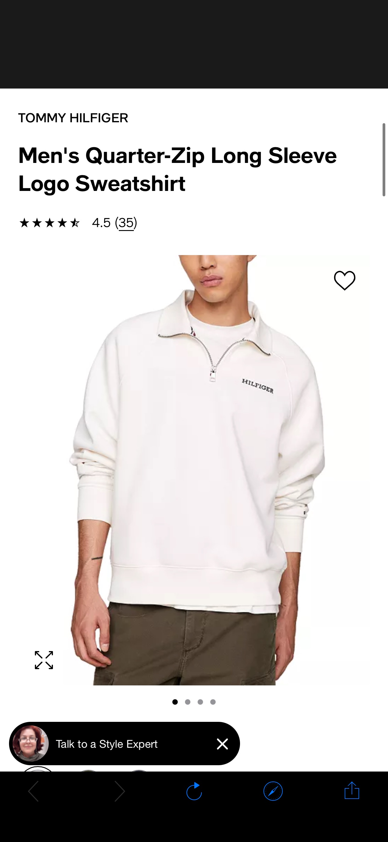 Tommy Hilfiger Men's Quarter-Zip Long Sleeve Logo Sweatshirt - Macy's