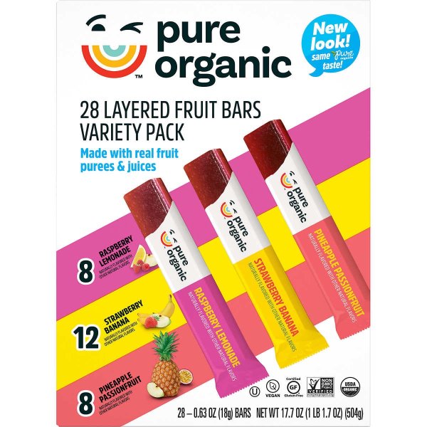 Pure Organic Layered Fruit Bars, 28-count | Costco