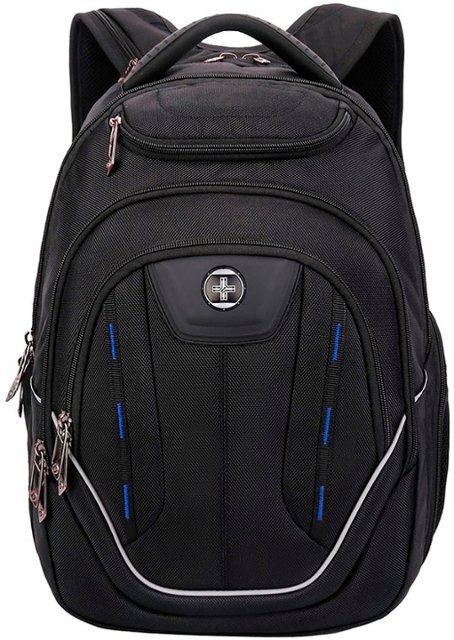 Swissdigital Design Terabyte TSA-friendly Backpack with USB Charging port/RFID protection and fits up to 15.6" laptop Black J16BT1 - Best Buy
