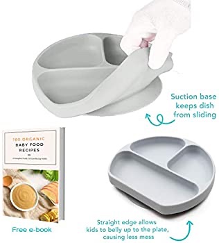 Amazon.com : BABY DROM Suction Plates for Baby, Toddler Self-Feeding Suction Plate , Divided Silicone Dish