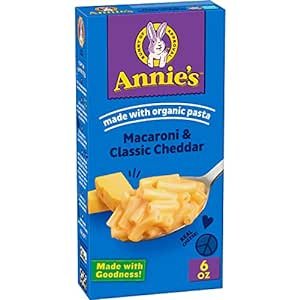 Annie's Classic Cheddar Macaroni and Cheese with Organic Pasta, 6 oz (Pack of 12)